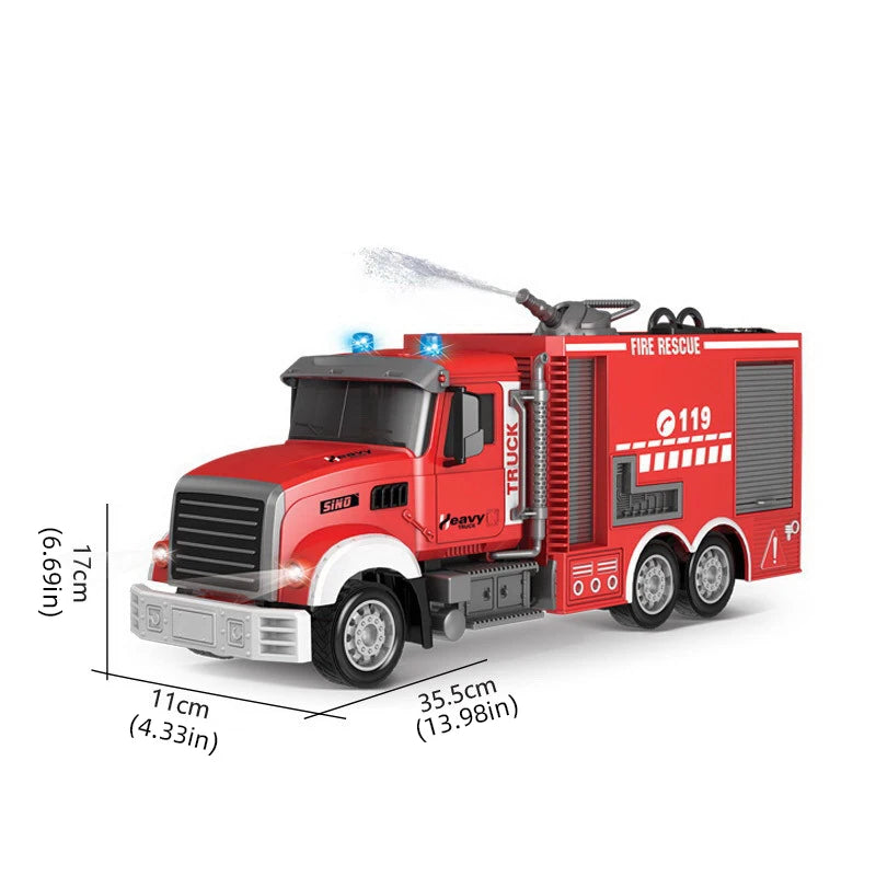 Camión Bomberos RC 1:12 con Luces, Rociador de Agua y Sonidos