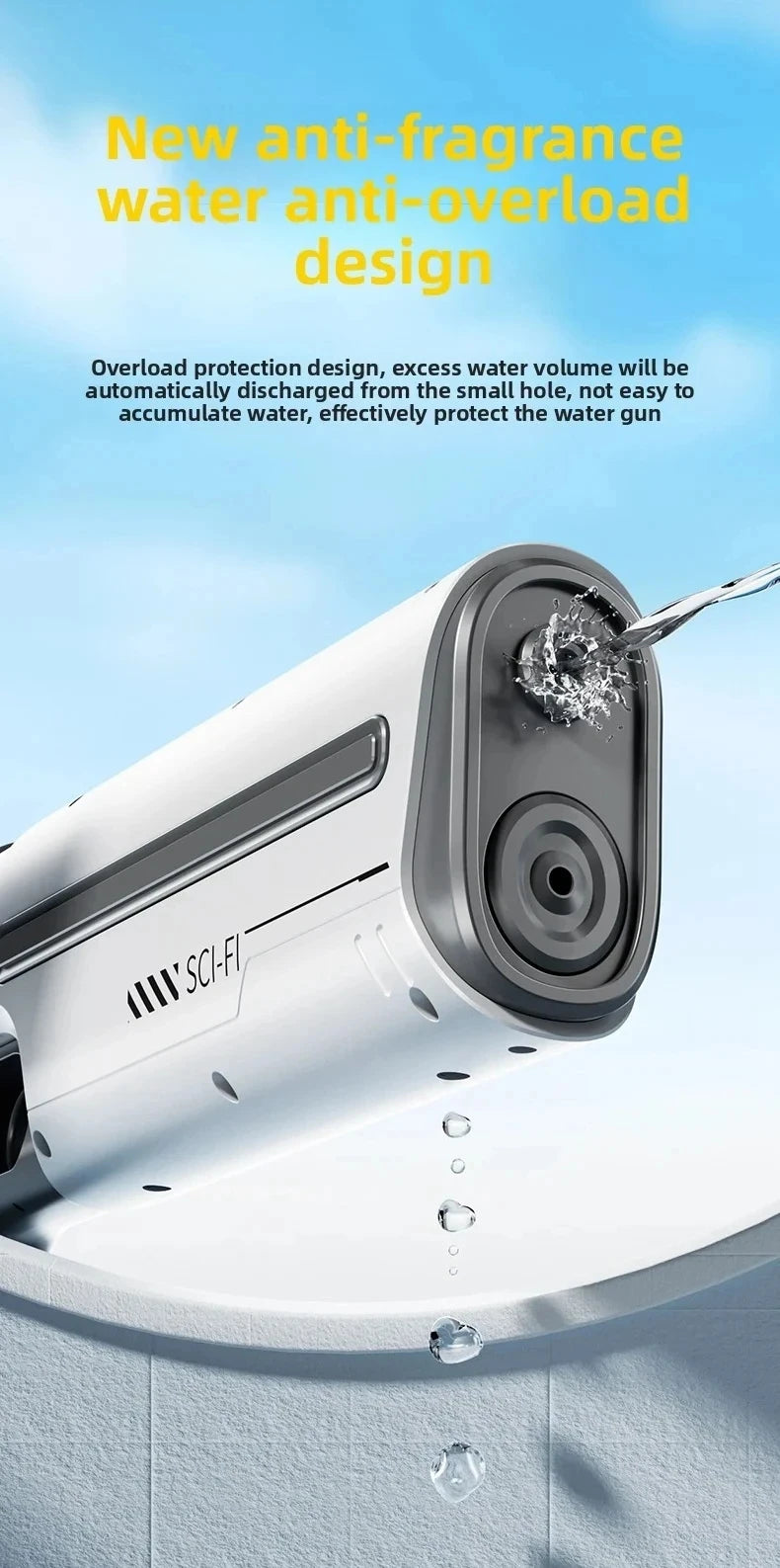 Pistola de Agua Eléctrica Automática para Verano Jardín Piscina