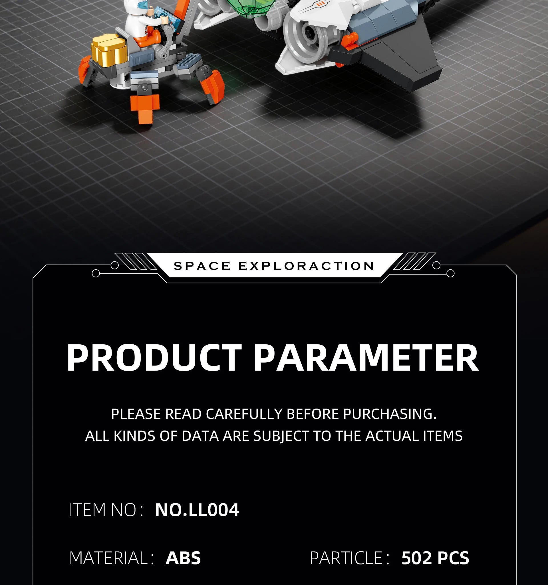 LL003 Serie Aeroespacial, Juguetes Creativos para el Hogar, Set de Bloques de Construcción de Naves Espaciales, Juguete Educativo para Niños, Regalo de Cumpleaños