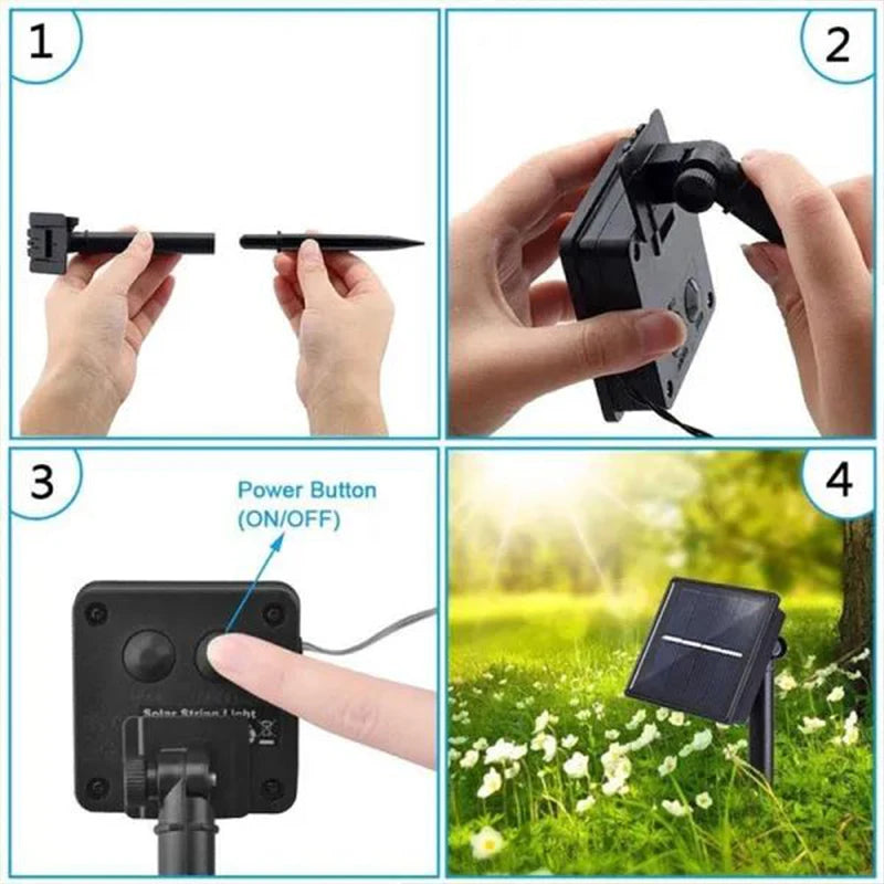 Guirnalda Solar de Luces de Hadas para Jardín