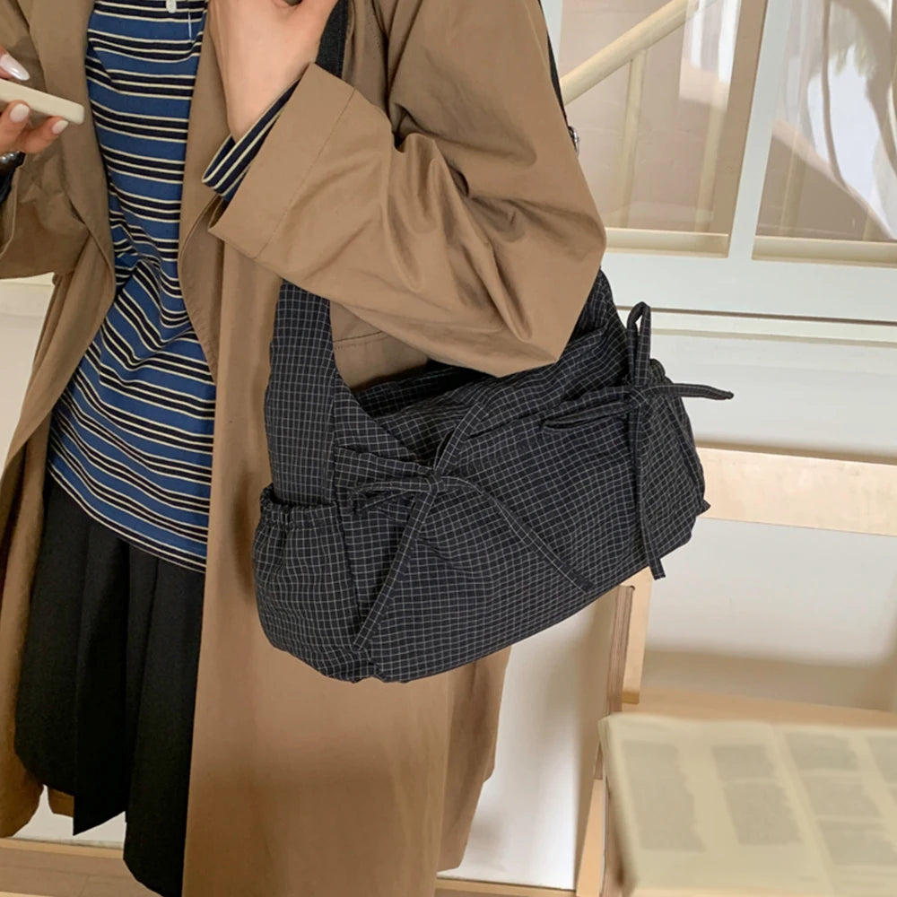 Bolso de Hombro Retro Coreano Unisex de Gran Capacidad