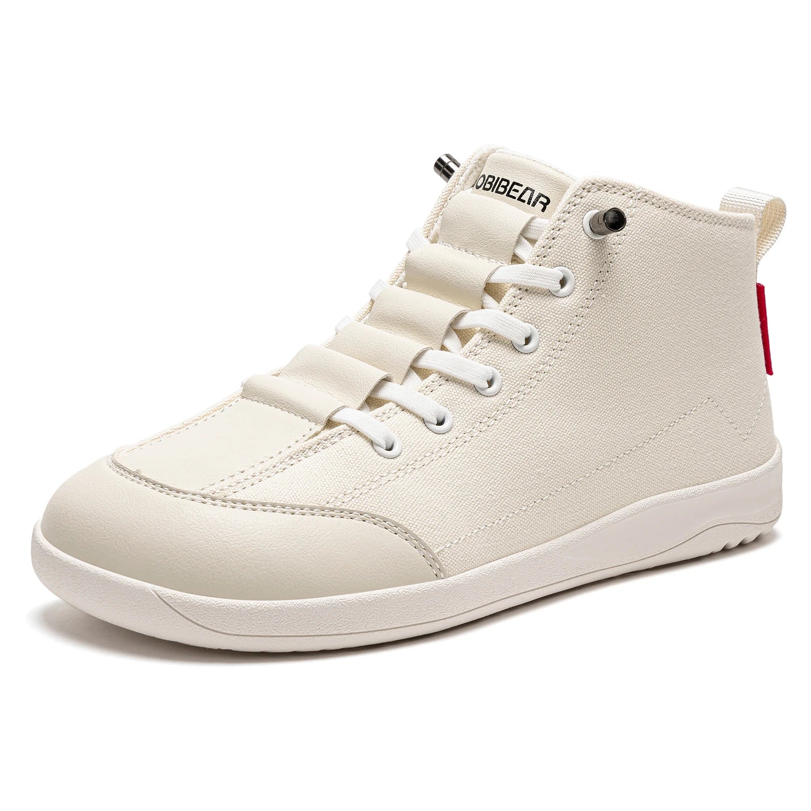 Zapatillas de Lona de Media Caña para Mujer HOBIBEAR, Botas Unisex de Punta Ancha Minimalistas, Zapatillas de Running Zero-Drop para Senderismo