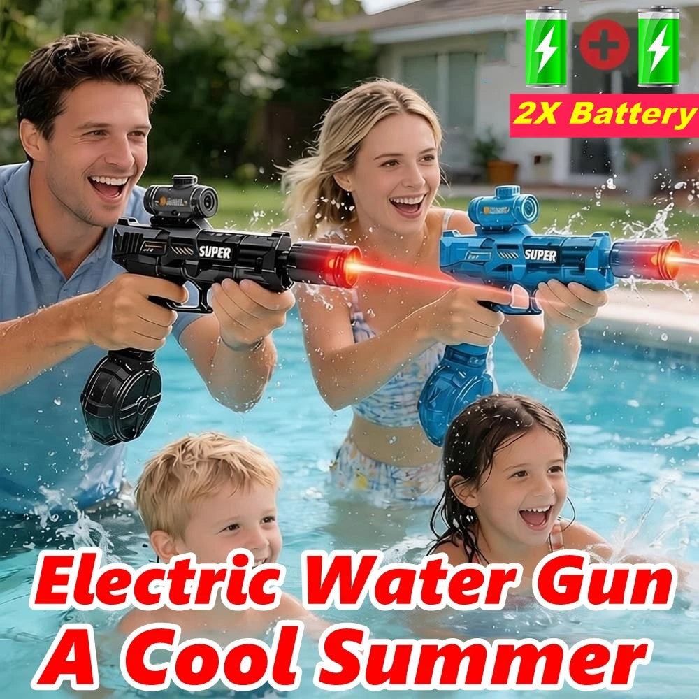 Pistola de Agua Eléctrica con LED para Adultos y Niños Gran Alcance