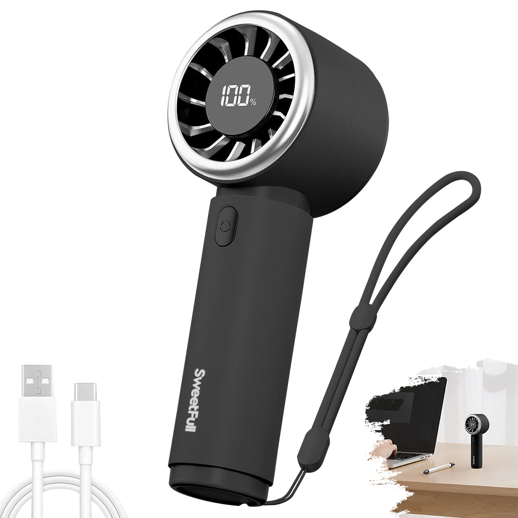Ventilador de Mano Recargable 2000mAh con 5 Velocidades