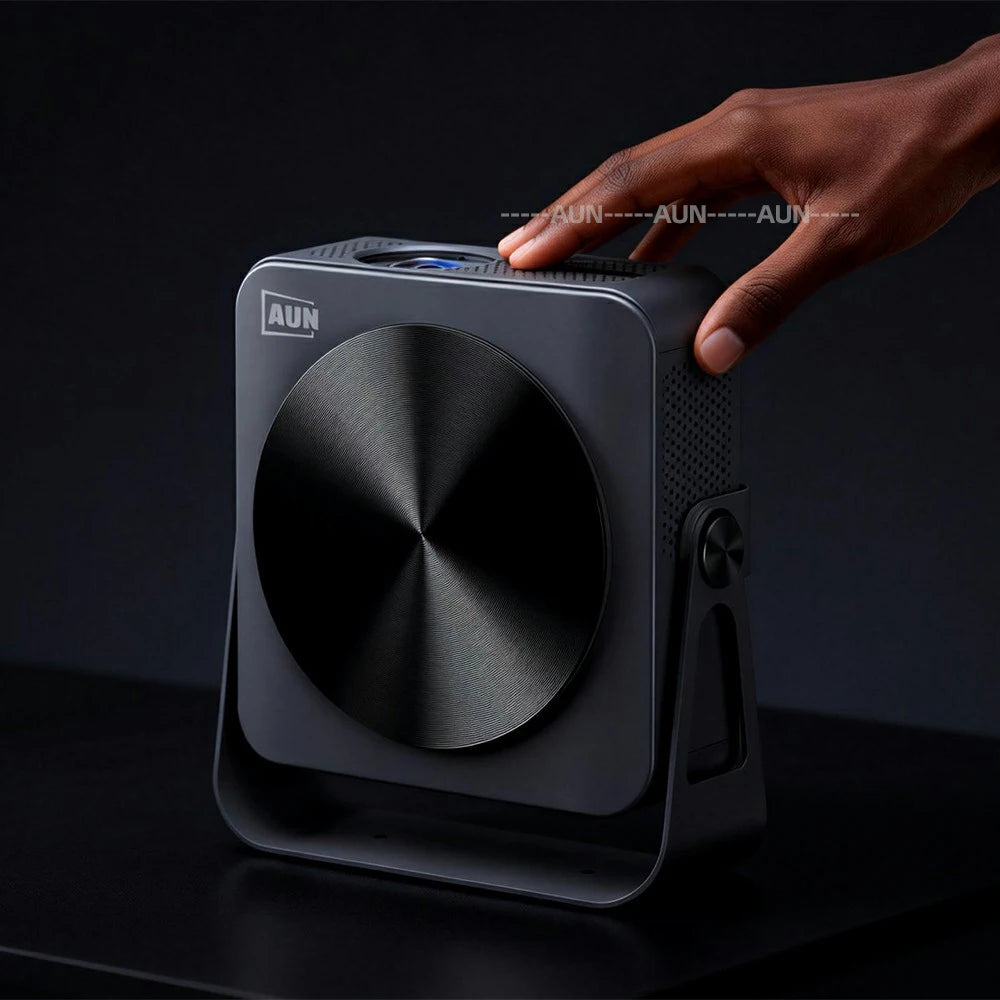 Proyector Android LED 4K 850 Lúmenes 1080P 3D Portátil con Altavoz WIFI para Mini Cine en Casa, Teléfono, Beamer, Smart TV AUN A45