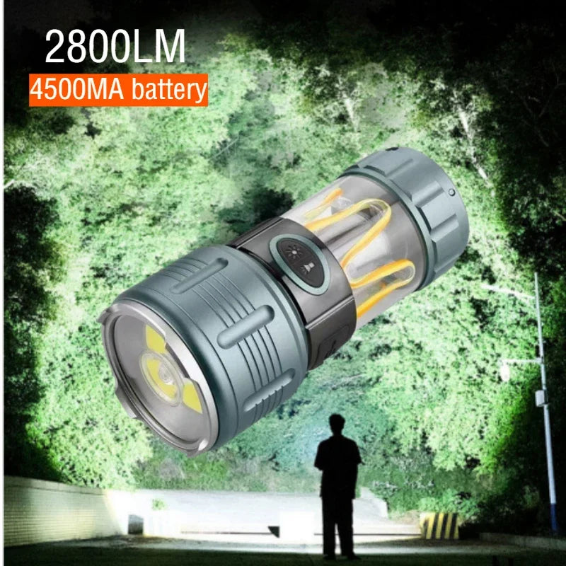 Linterna LED Táctica Recargable 4500mAh para Camping