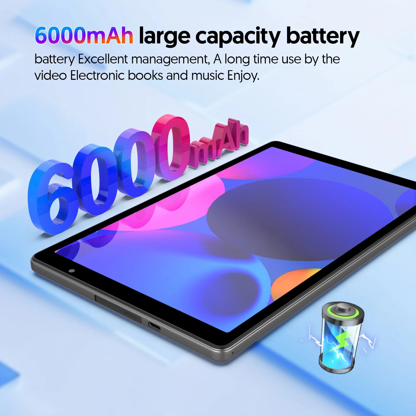 Tablet BAKEN Android 14 de 10 pulgadas, quad-core, 4GB RAM, 32GB, WiFi 5G