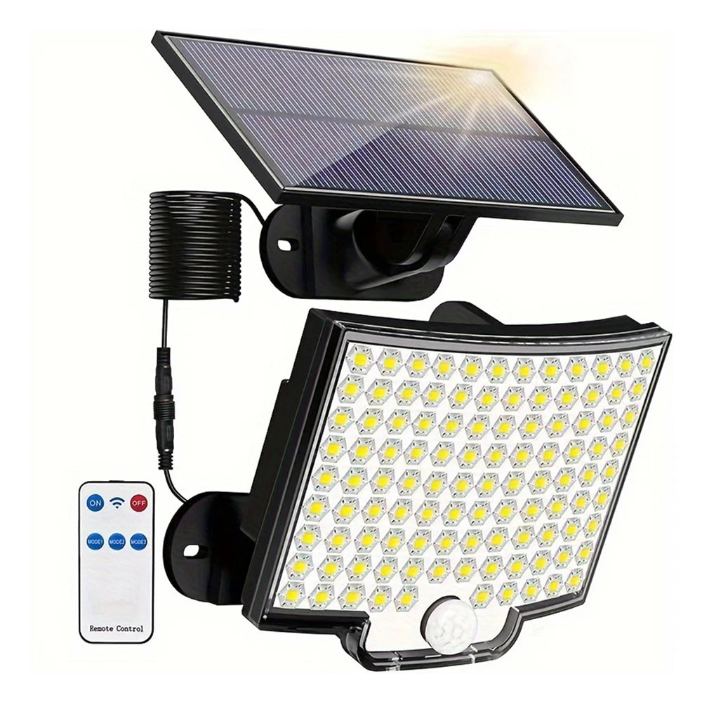 Lámpara Solar 106 LED para Exterior con Sensor de Movimiento Impermeable