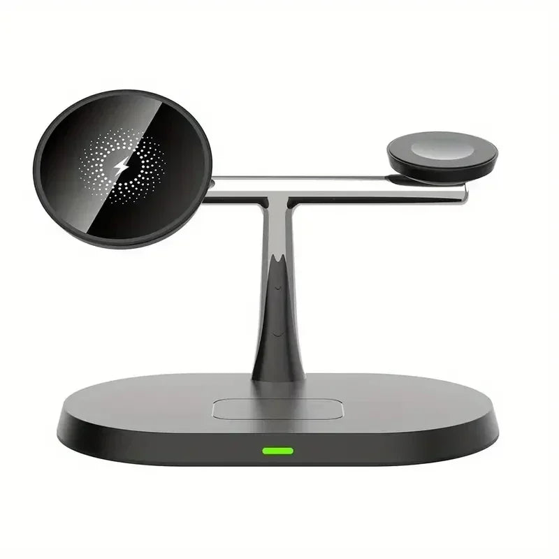 Estación de Carga Inalámbrica Magnética 3 en 1 para iPhone 17 16 15 14 Pro Max, Apple Watch 9 8, Airpods Pro, Base de Carga Macsafe