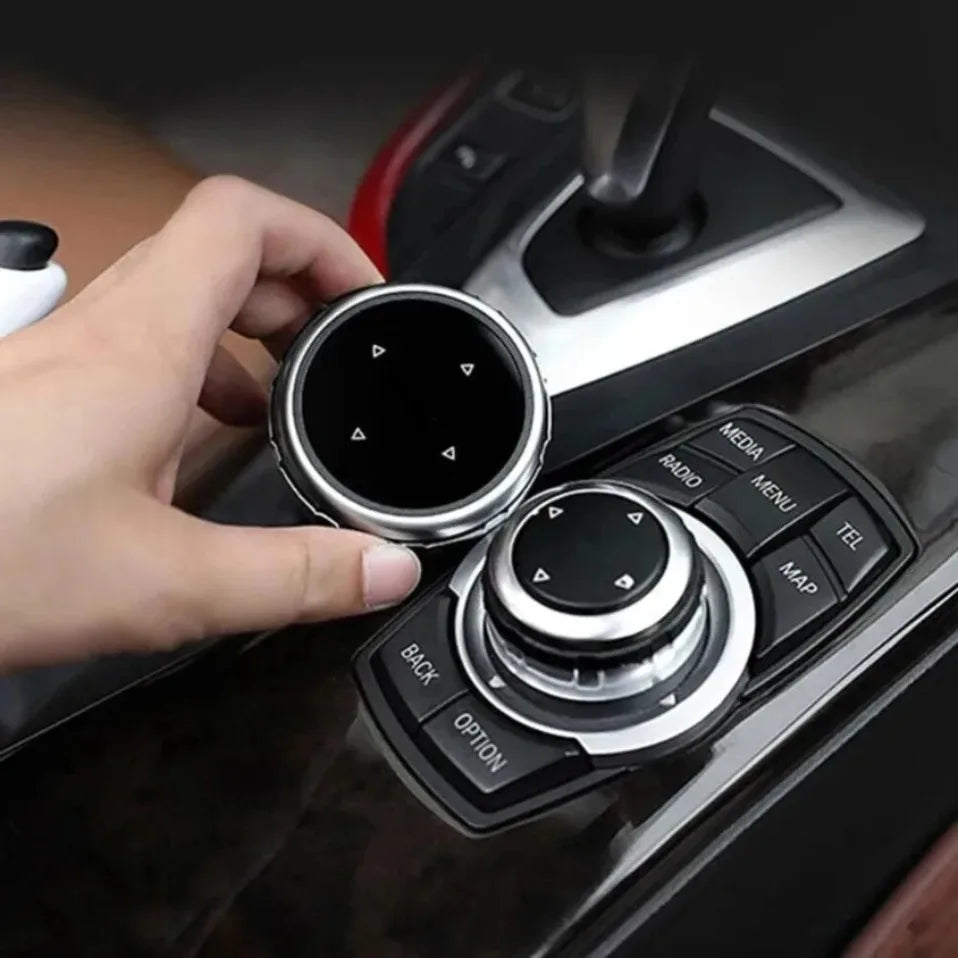 Cubiertas para Botones de Control Multimedia con Perilla Grande para BMW Serie 1 2 3 4 5 6 7 X1 X5 X6 F20 F30 F10 F07 E60 E90 E70 IDrive