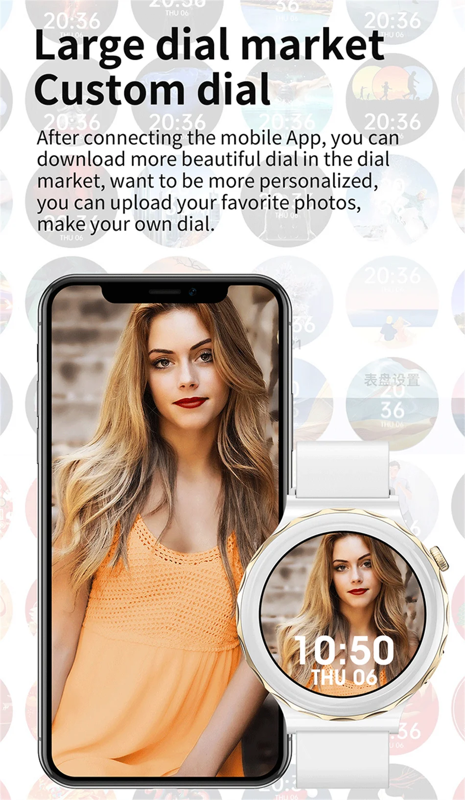 Smartwatch AMOLED ECG+PPG Mujer Impermeable
