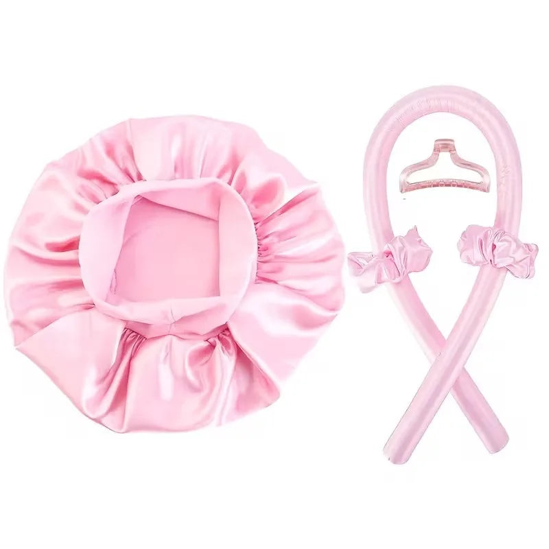 Kit Rizadores sin Calor con Gorro de Satén para Mujer