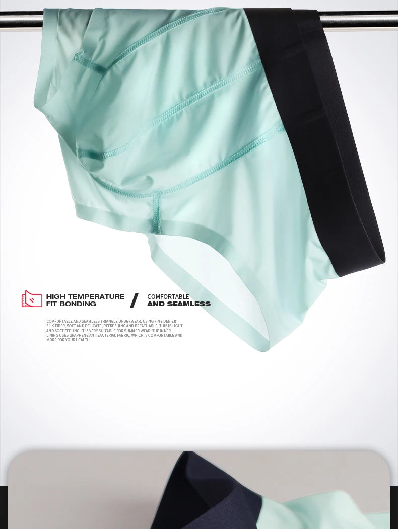 Ropa interior con separación de cordón espermático para hombre, bolsa para escroto de venas, calzoncillos de cuatro esquinas, boxers sexys curvos
