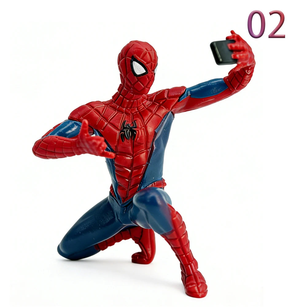 Mini Figuras de Superhéroes de 7-9 cm, Modelo de Spiderman, Juguete Coleccionable, Estatuilla de Películas Clásicas, Decoración Portátil para Escritorio, Juguetes Divertidos