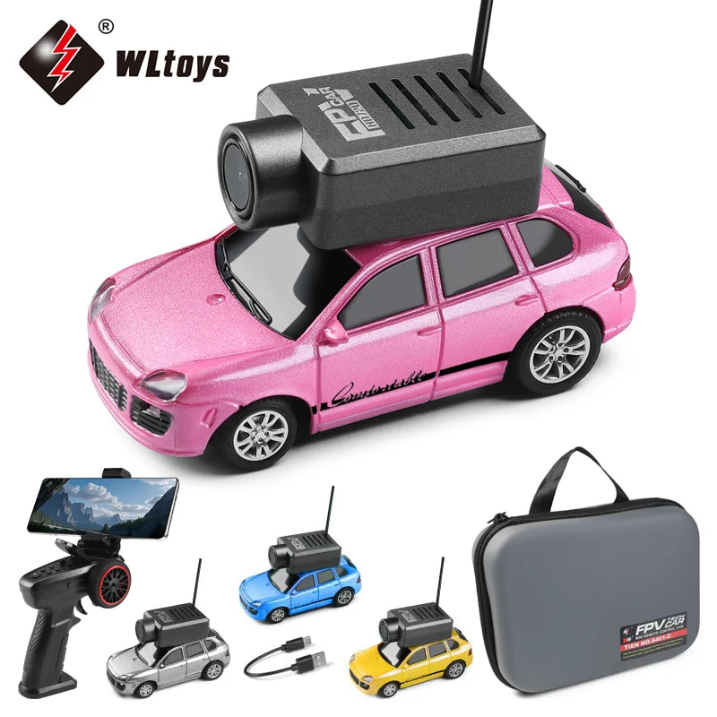 WLtoys 6401 1:64 Mini coche RC 2,4G Control remoto con cámara FPV 720P y aplicación WiFi, nuevo juguete de carreras de control remoto para regalo para niños y niñas