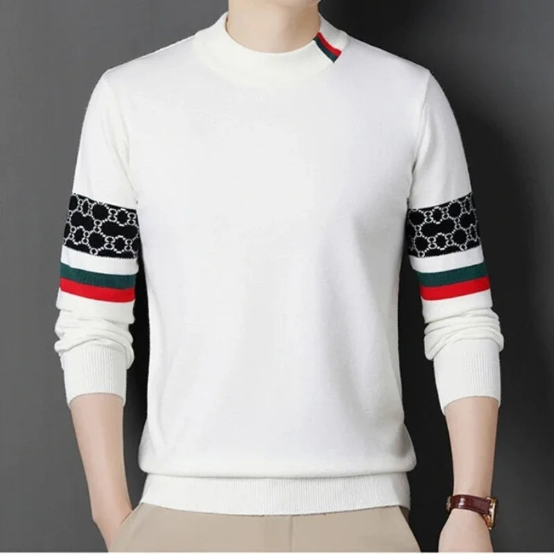 Suéter Jacquard de Cuello Redondo para Hombre