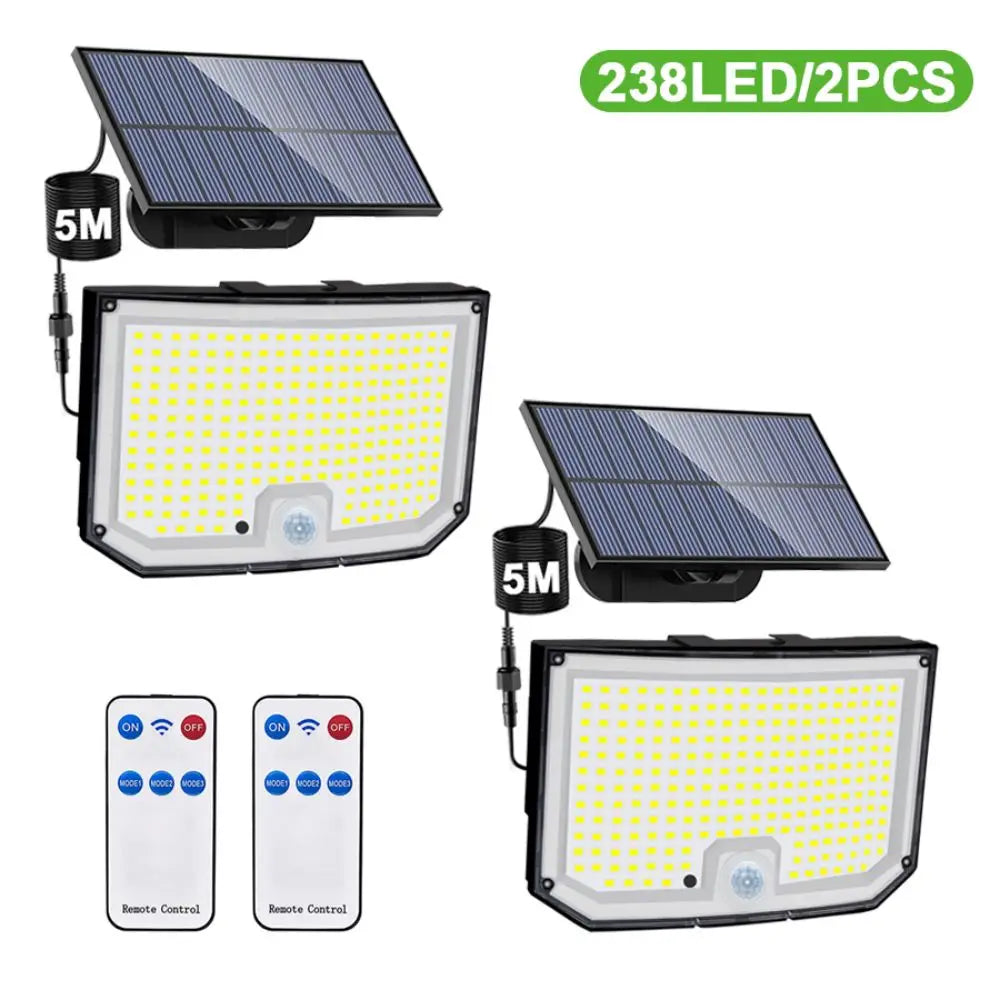 Lámpara Solar LED Exterior con Sensor de Movimiento IP65 3 Modos