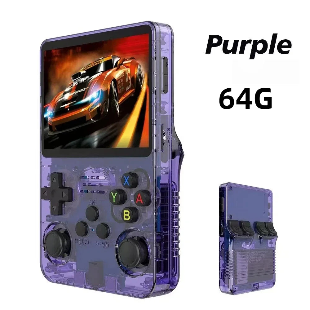 Consola de Juegos Retro R36S, Pantalla IPS de 3.5 Pulgadas, Sistema Linux, 64 GB