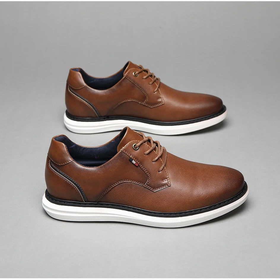 Zapatos de Hombre, Zapatos Casuales de Marca de Lujo, Cómodos, con Cordones, Estilo Ejecutivo, Zapatos de Vestir BHKH