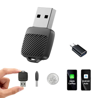 Adaptador Inalámbrico CarPlay Android Auto 2 en 1 Plug & Play