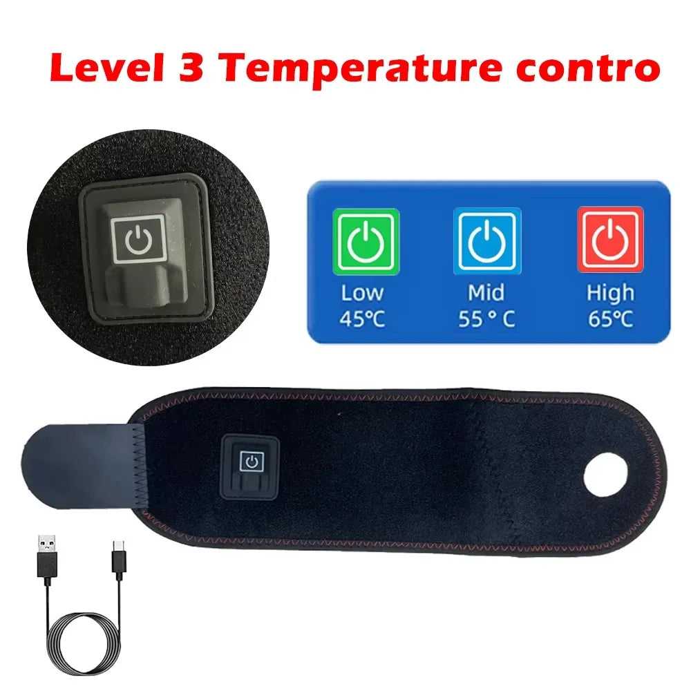 Masajeador eléctrico de calor para pies y manos, vibración, calor de los tobillos, soporte de tobillos portátil, articulaciones, relajación para ejercicio físico en invierno