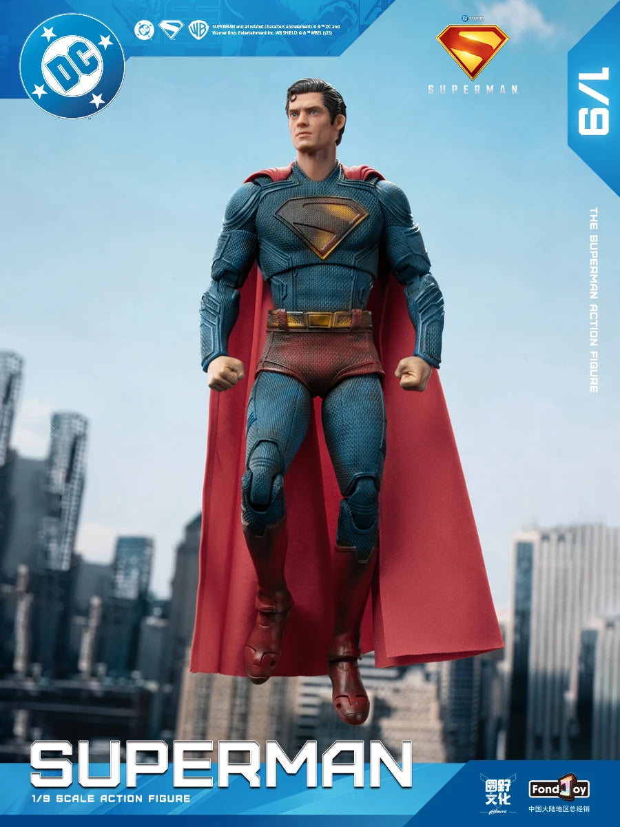 EN STOCK 2025 Fondjoy Battle figura de acción de Superman dañada David Corenswet 1/9 nueva figura de Superman junta de Pvc móvil