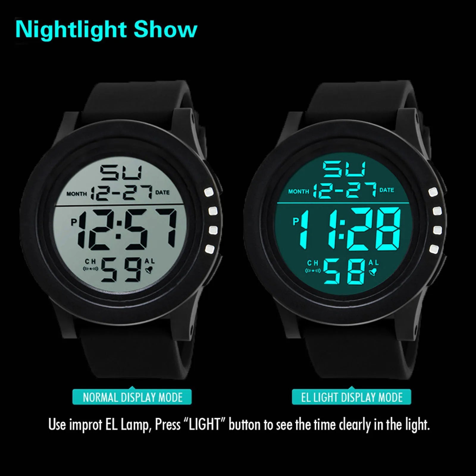 Reloj Digital Deportivo Militar Multifunción