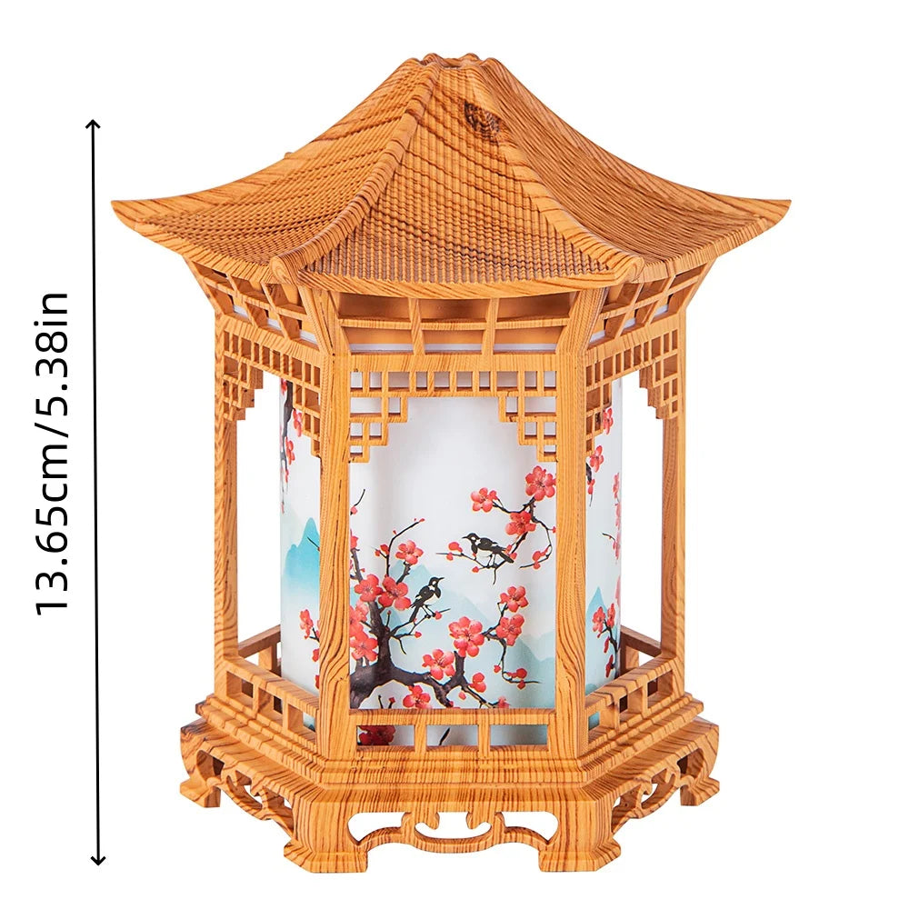 Humidificador Decorativo Estilo Chino con Luz Nocturna