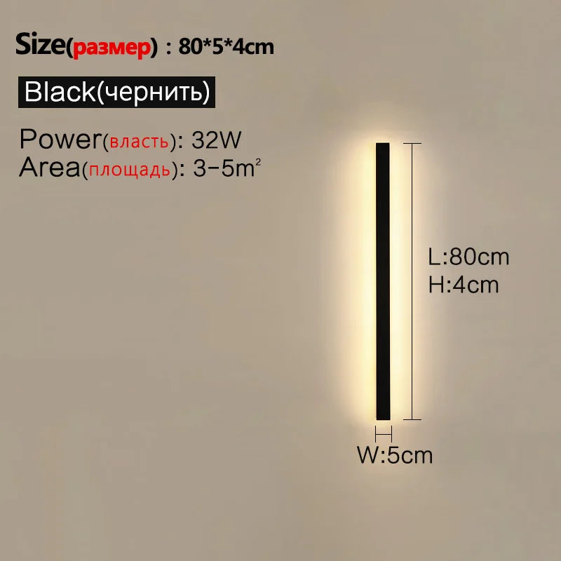 Lámpara de Pared LED IP65 Impermeable Exterior Jardín