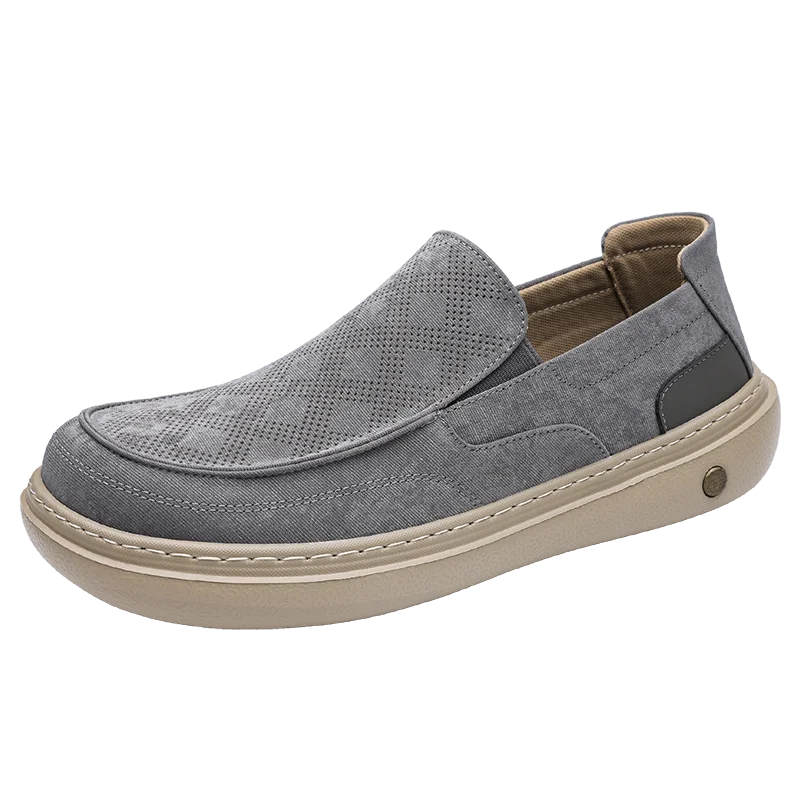 Mocasines de cuero suave para hombre sin cordones, antideslizantes
