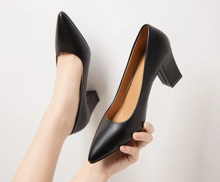 Zapatos de Tacón Fino Puntiagudo Charol para Mujer