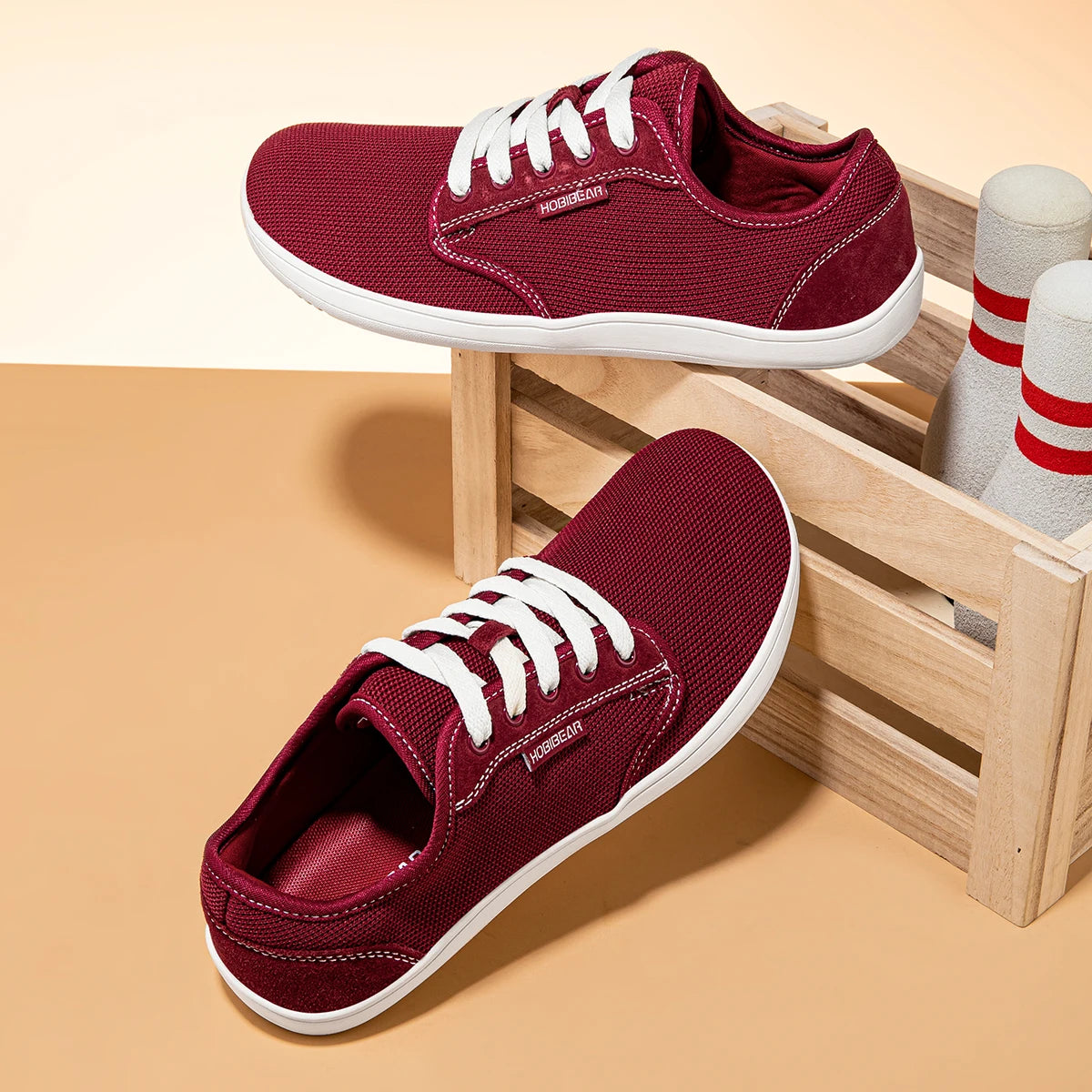 HOBIBEAR Zapatos minimalistas descalzos Unisex Punta ancha Zero Drop Zapatillas para caminar Zapatos ligeros y transpirables de malla