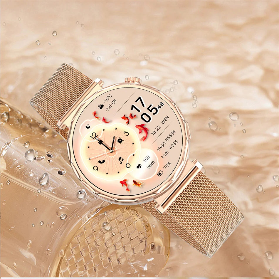 Reloj Inteligente Mujer AMOLED Bluetooth IP68