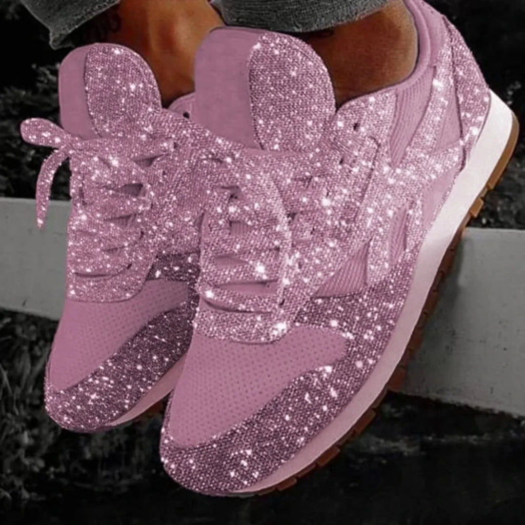 2025 nuevas zapatillas planas para mujer, zapatos vulcanizados ostentosos informales, zapatos de malla con cordones para mujer, zapatos de plataforma de talla grande a la moda para exteriores para mujer