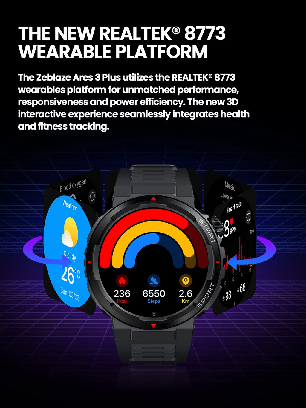 Zeblaze Ares 3 Plus Reloj Inteligente AMOLED