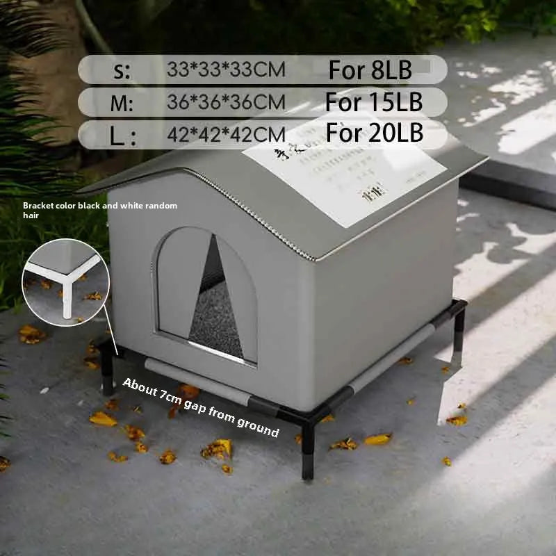 Casita Impermeable para Mascotas – Cama Cueva Plegable Exterior