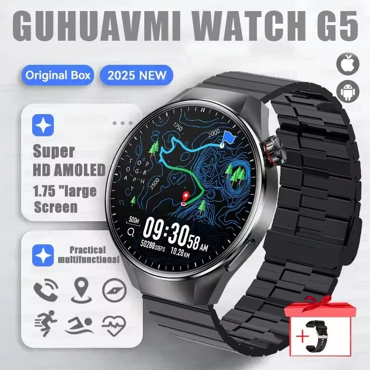 Reloj Inteligente G5 Plus con Pantalla AMOLED, GPS y Llamadas Bluetooth