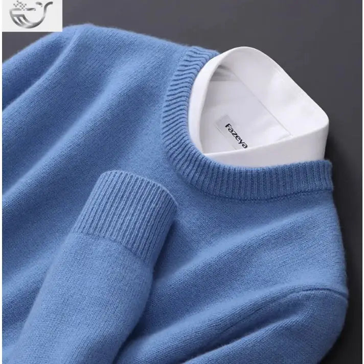Suéter de Punto con Cuello Redondo para Hombre - Holgado, Otoño Invierno