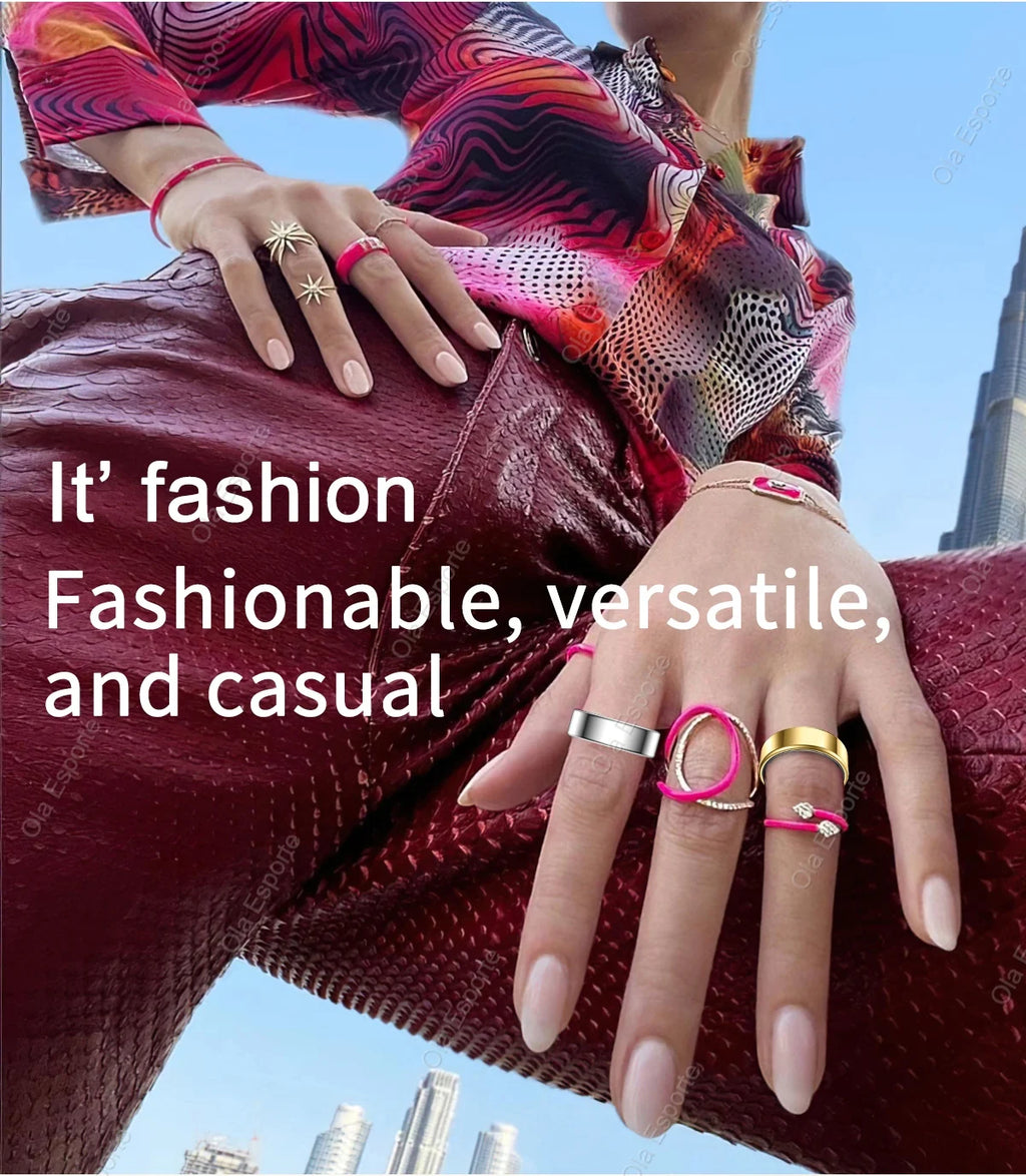 Anillo inteligente presión arterial monitoreo de salud del sueño modo multideporte smartring IP68 impermeable cuidado remoto hombres mujeres