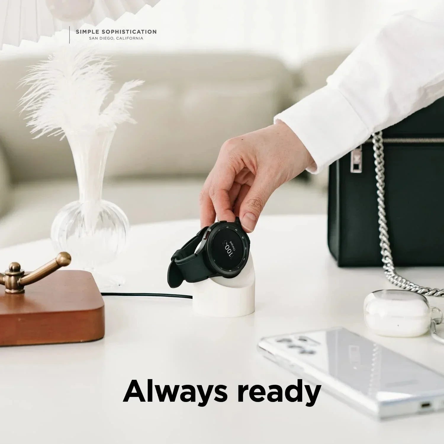 Soporte de Carga Compatible con Samsung Galaxy Watch 9 8 7 6 5, Base de Silicona para Cargador de Galaxy Watch 5 6 7 8 9 Pro