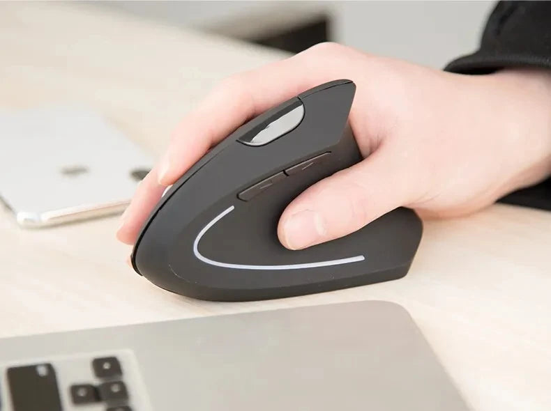 Ratón ergonómico Vertical para juegos, Kit de ratón inalámbrico recargable para jugadores, ratón óptico 2,4G, ordenador, PC, portátil, escritorio, USB
