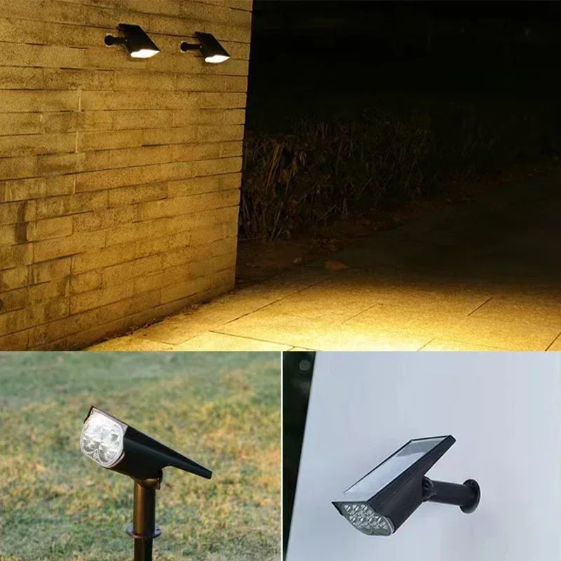 Lámpara de 7LED con energía Solar, foco Solar ajustable en el suelo IP65, luz de pared de paisaje impermeable, iluminación exterior, 1 Uds.