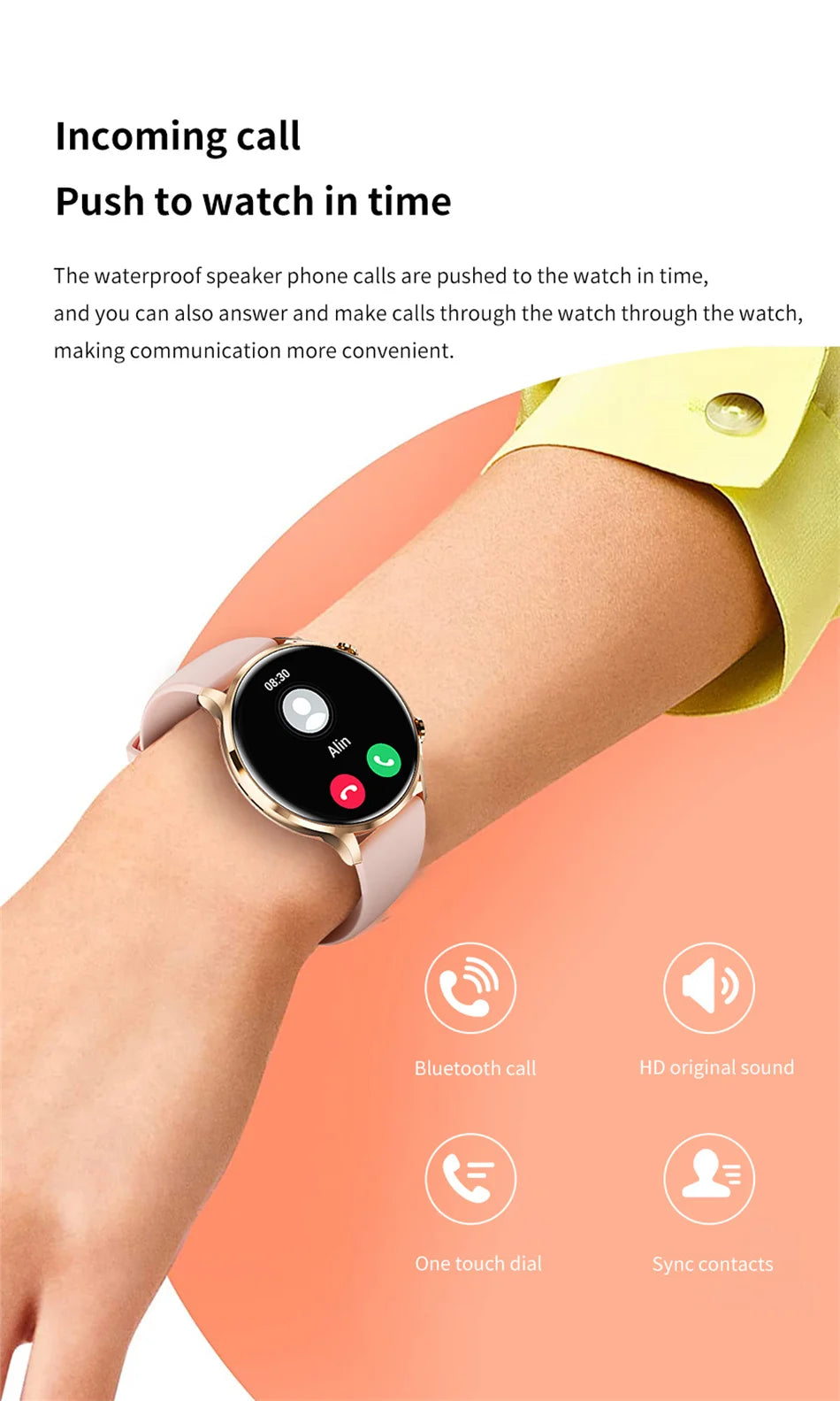 Reloj Inteligente 2026 para Mujer, Pantalla AMOLED HD, Siempre Encendida, Llamadas Bluetooth, Resistente al Agua IP68, GPS, Reloj Inteligente para Hombre, Compatible con Android e iOS