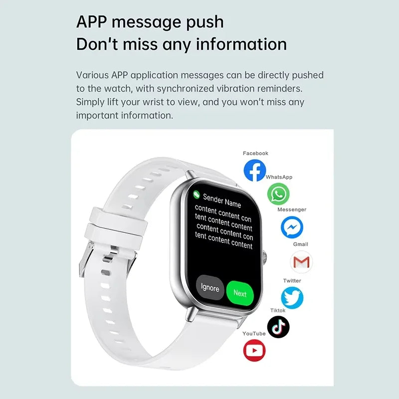 VIVO reloj inteligente Android IOS regalo Bluetooth llamada Smartwatch 2025 pantalla táctil música Fitness Tracker relojes deportivos + auricular nuevo