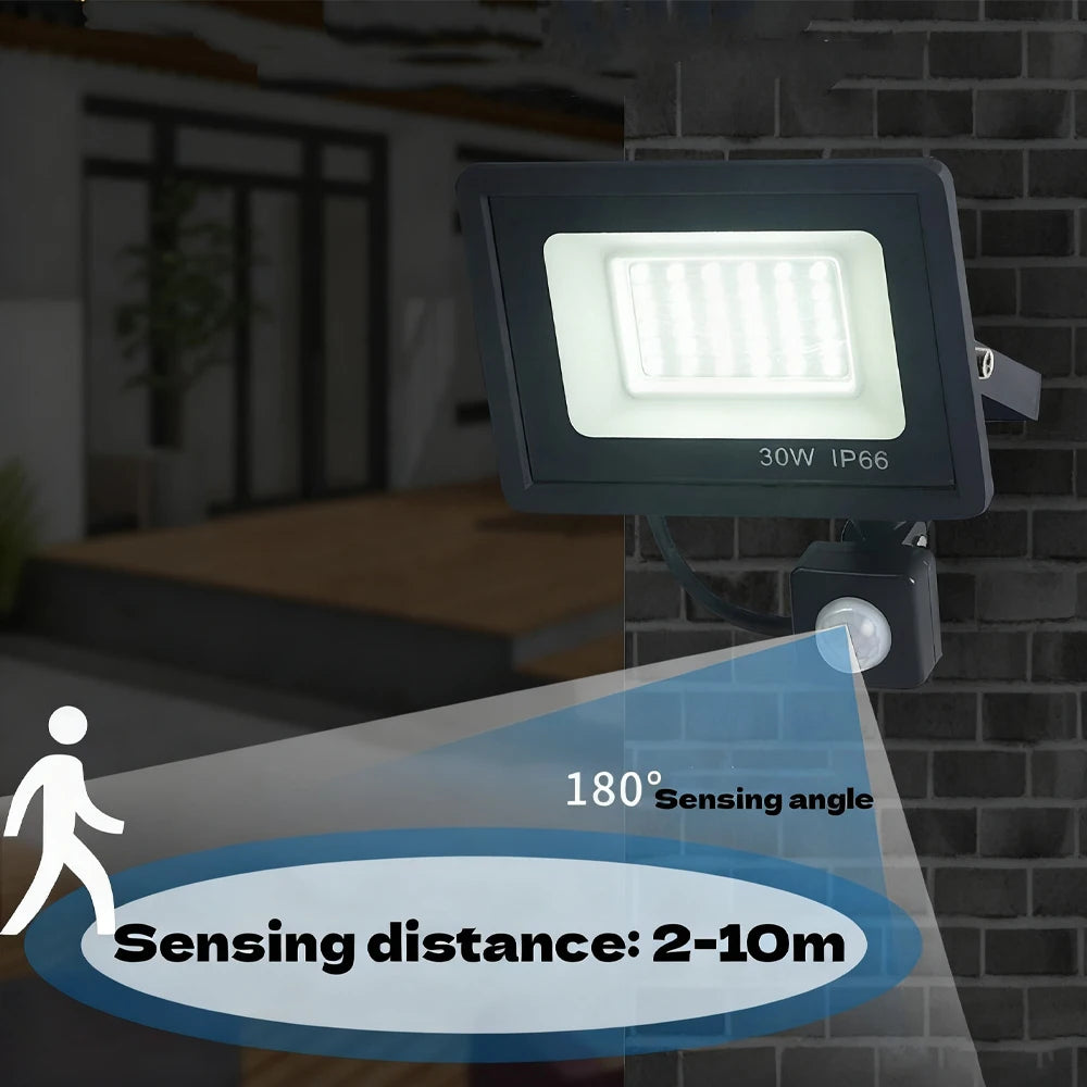 Reflector LED con Sensor de Movimiento IP66 para Exteriores 10W-50W