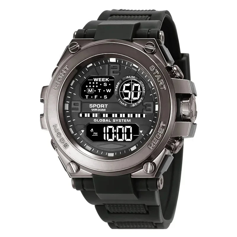 Reloj deportivo resistente al agua para hombres y estudiantes, reloj despertador luminoso multifunción, reloj Digital LED para hombre, reloj de pulsera electrónico deportivo