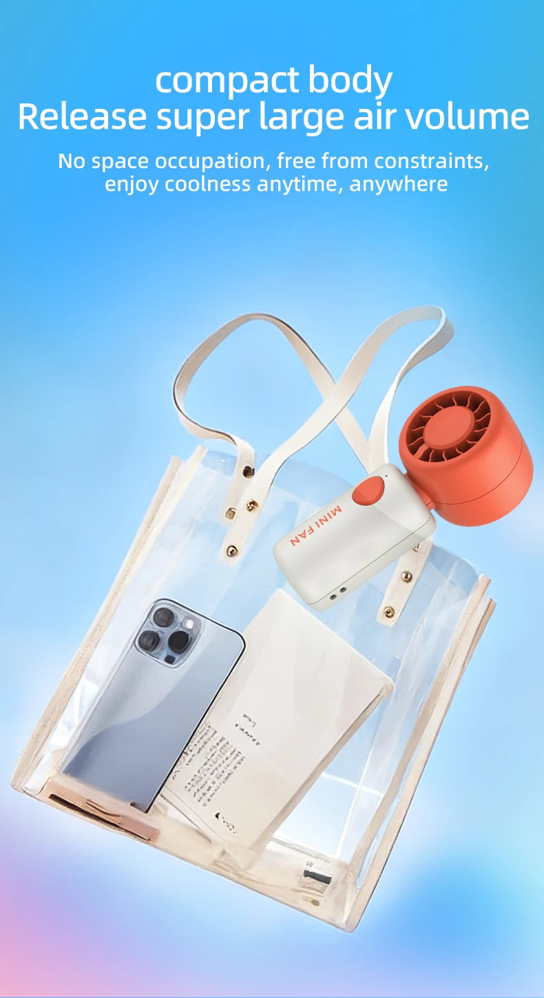 Mini Ventilador Portátil Recargable para Campamento