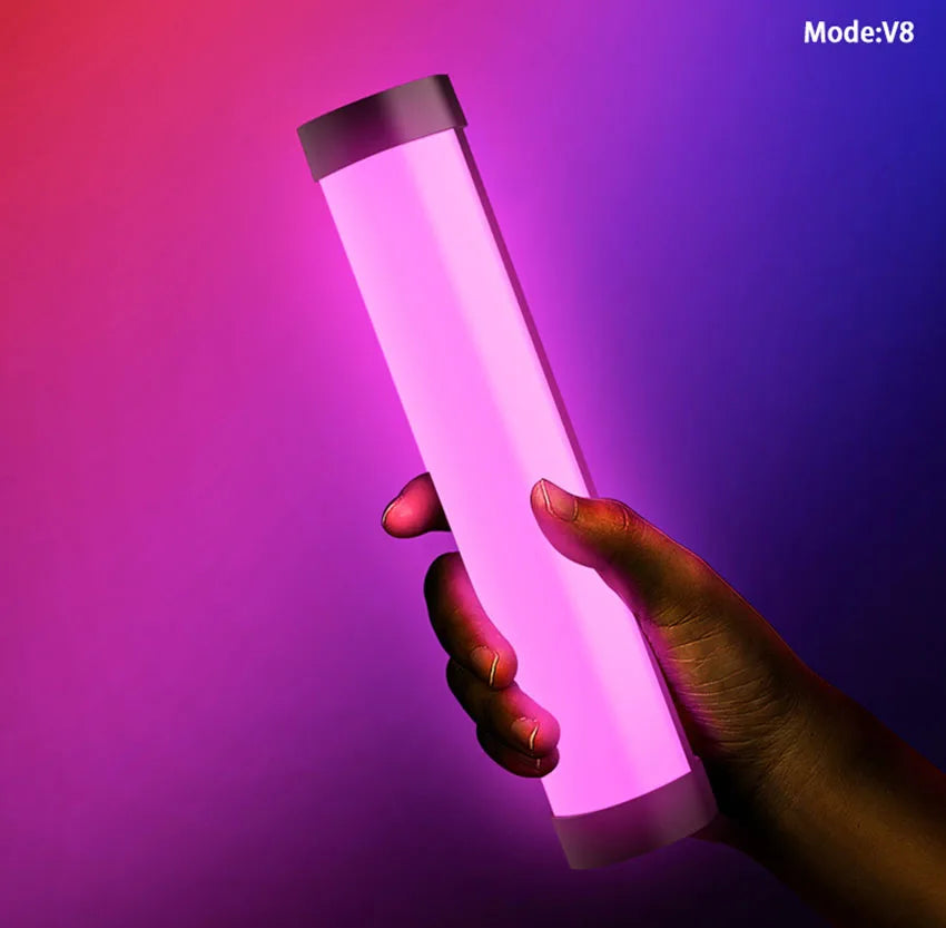 LUXCEO V8 portátil RGB luz de vídeo lámpara de jugador 2000mAh foto Video grabación Selfie iluminación luces de relleno para Vlog/YouTube