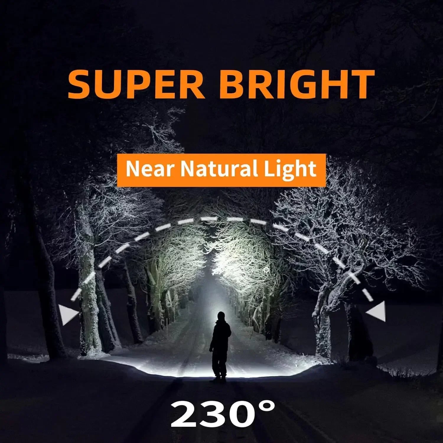 Faro LED Recargable Alta Potencia para Exterior y Pesca