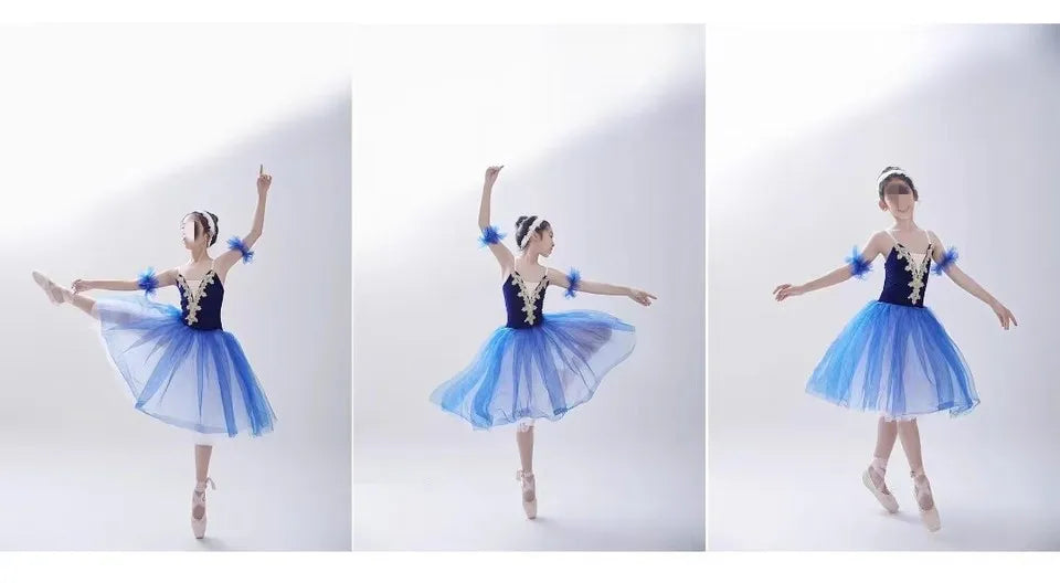 Vestido de Ballet Tutú para Niñas, Traje de Bailarina Infantil